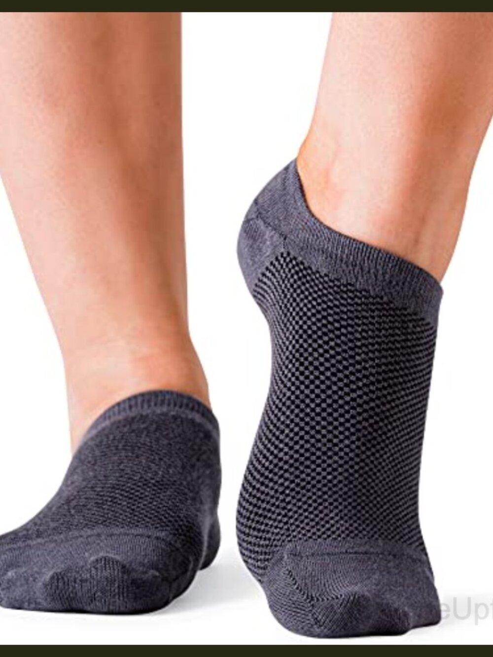 Bamboo Viscose No Show Socks Non-Slip Heel Grip Breathable Low Cut Ankle 4 Pairs